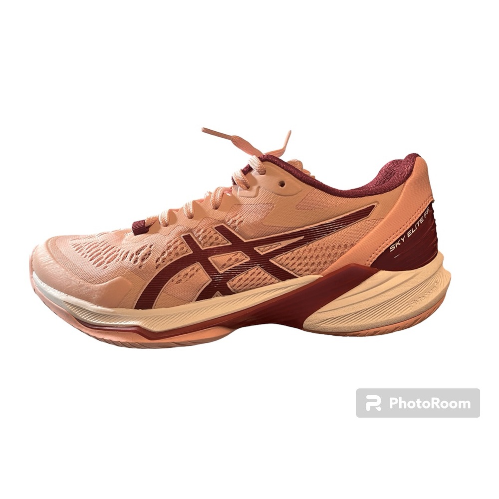 ASICS NIBWT Womens Sky Elite FF2 Size 9 in Frosted Rose/Cranberry Court Shoe